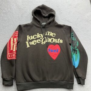 Kanye West Kids See Ghosts Camp Flog Gnaw Hoodie Brown Graphic Sweatshirt L